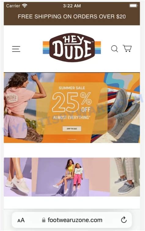 hey dude shoes online scam